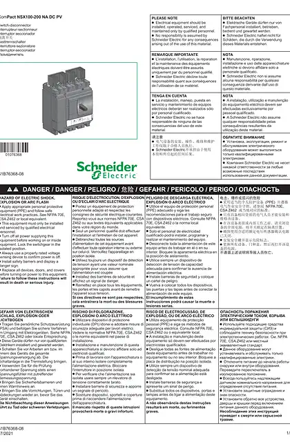schneider施耐德ComPact NSX100-200 NA DC PV - 隔离开关 - 说明页